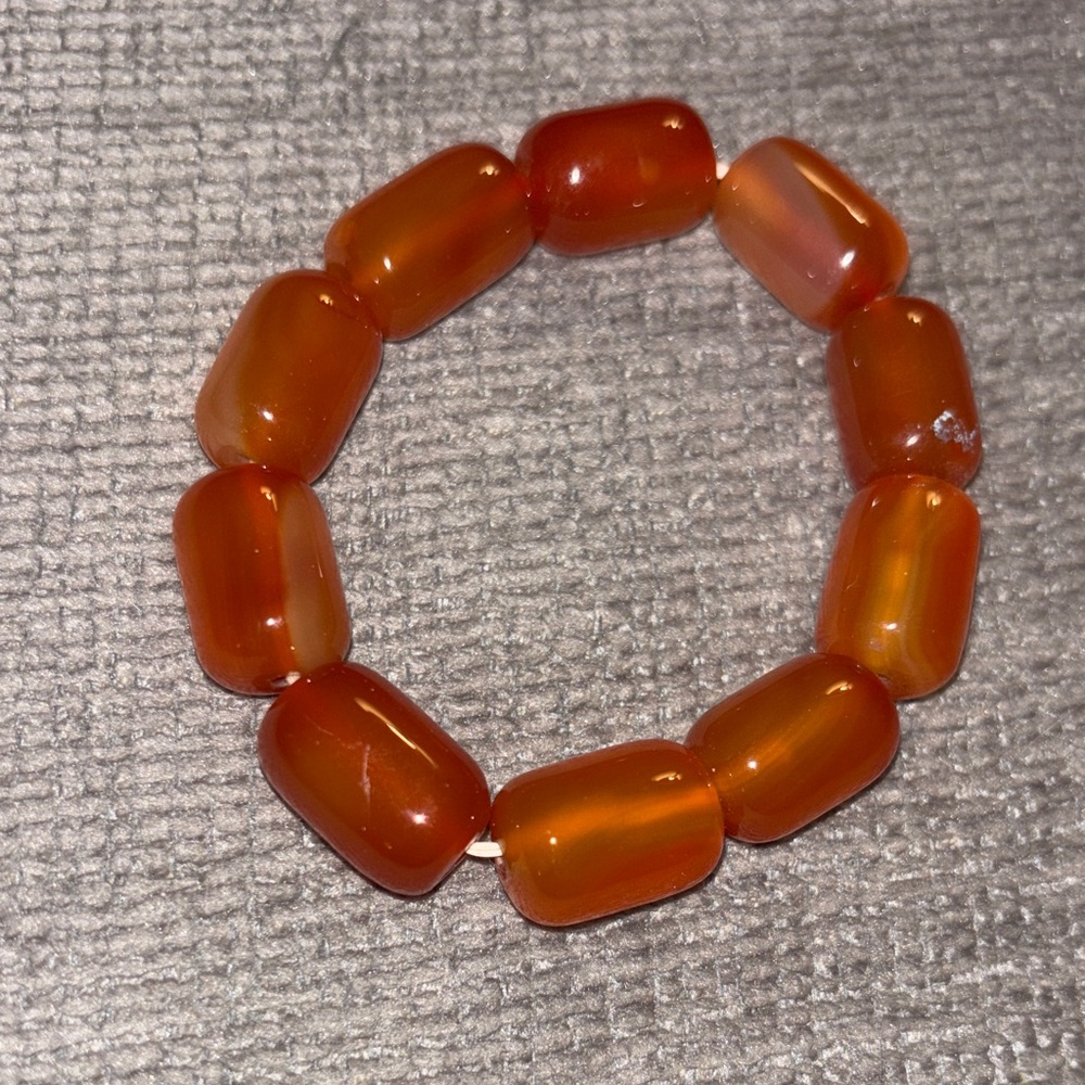 Orange Beaded Bracelet